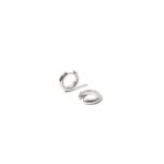 Bold Medium Hoops in Silver - Image 3